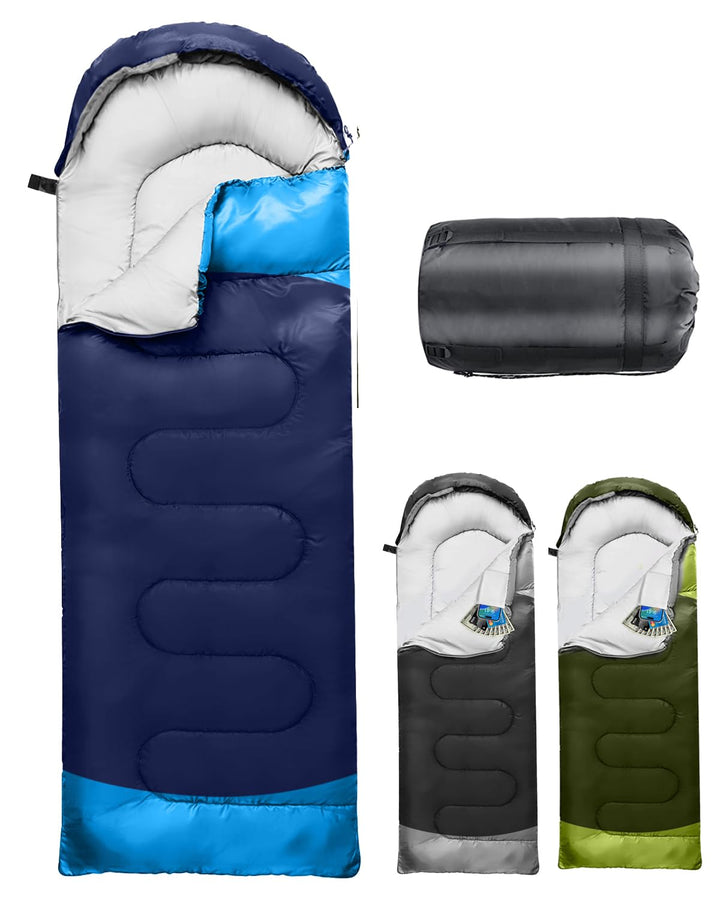 Schlafsack Camping für 3–4 Jahreszeiten, Outdoor-Schlafsack für Erwachsene und Kinder, Kompakter Sch