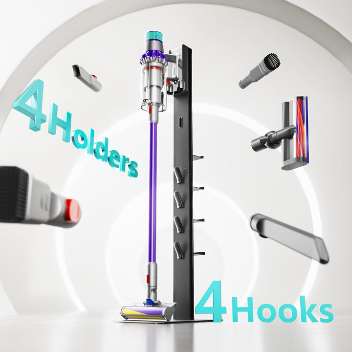 PEGZONE Ständer für Dyson Akkusauger mit 4 Haken und 4 Ablagen，Kompatibel für Dyson Gen5, V15, V12,