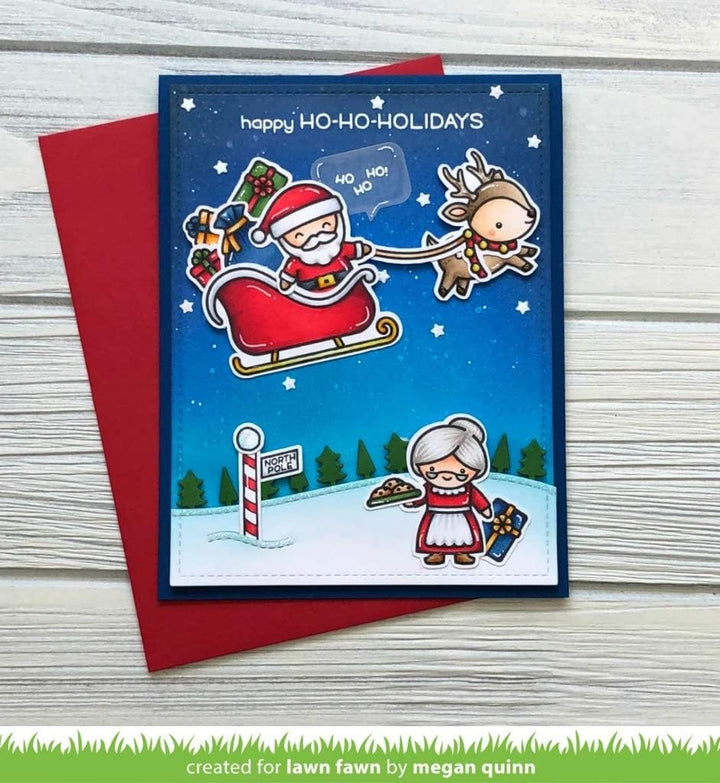 Lawn Fawn, Clear Stamp, ho-ho-Holidays Stamps only, Stamps only