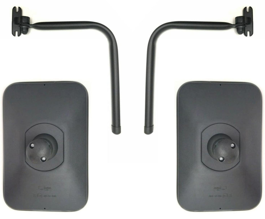 MelTruck® 2x Aussenspiegel Spiegel 305x205 ø15-28 mm Spiegelhalter SET LKW Bagger Traktor