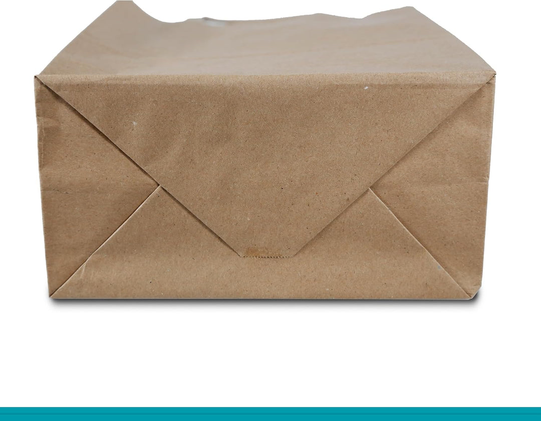 Commerline Papiertüten 250 Stück, Braun, 22+10x28 cm | Kraftpapier Tüten Klein Mit Henkel | Tragetas