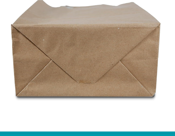 Commerline Papiertüten 250 Stück, Braun, 22+10x28 cm | Kraftpapier Tüten Klein Mit Henkel | Tragetas