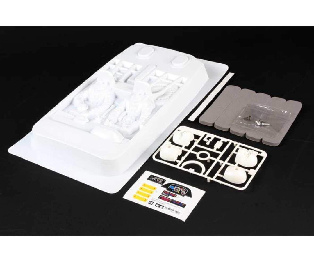 Tamiya 300054491 - 1:10 Rallye-Cockpit-Set Linkslenker, Modellbauzubehör
