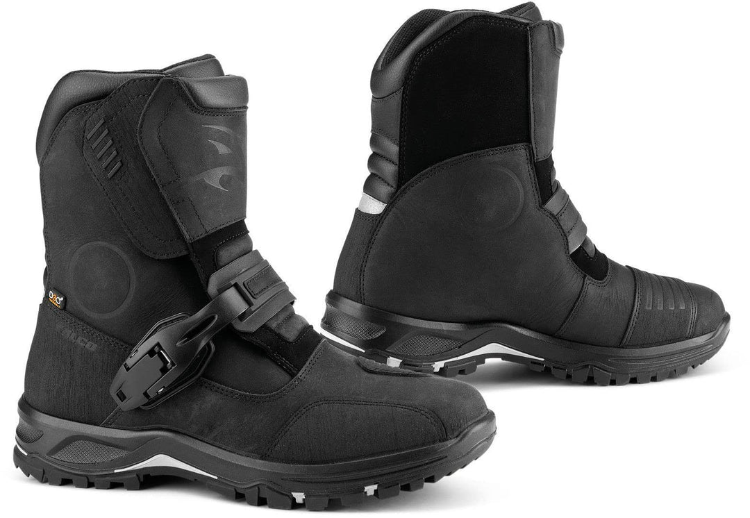 Falco Marshall Motorradstiefel (Black,45) 43 EU Schwarz, 43 EU Schwarz