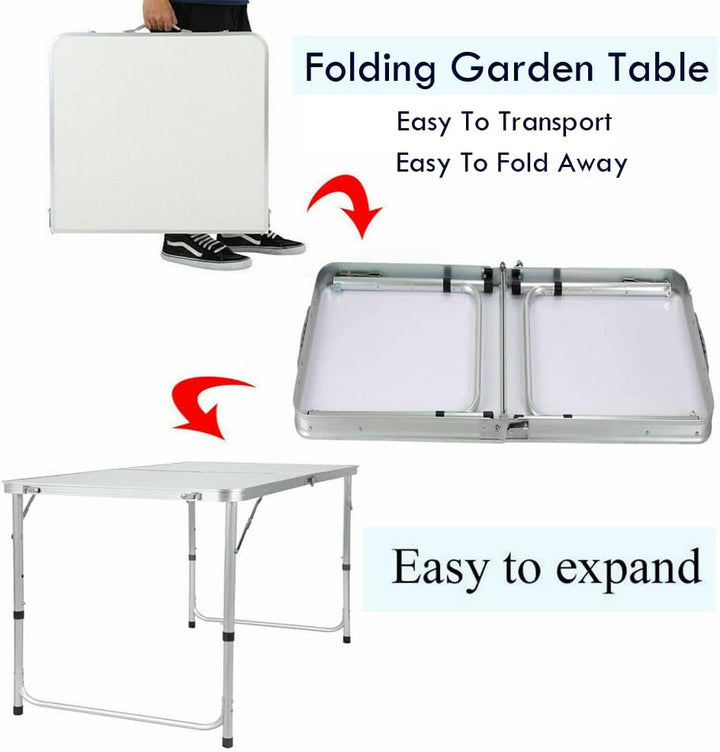 Laptop-Schreibtisch, Bett-Tablett, Tisch mit Griff, Aluminium, faltbar, tragbar, Picknicktisch, Note
