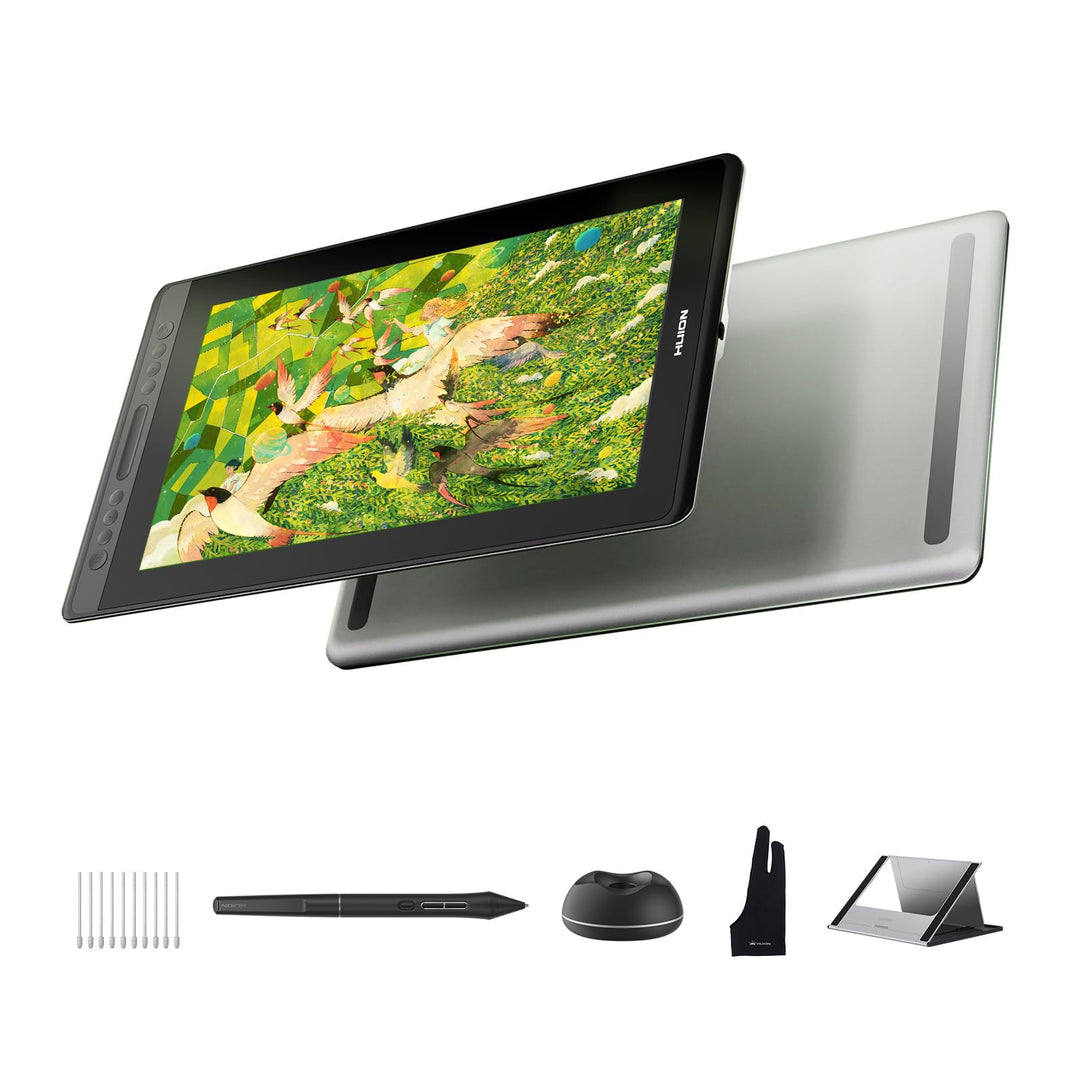 HUION Kamvas Pro 16 V2 Grafiktablett mit Display, 15,6 Zoll Volllaminiertes AG-Glas, 16384 Stiftdruc