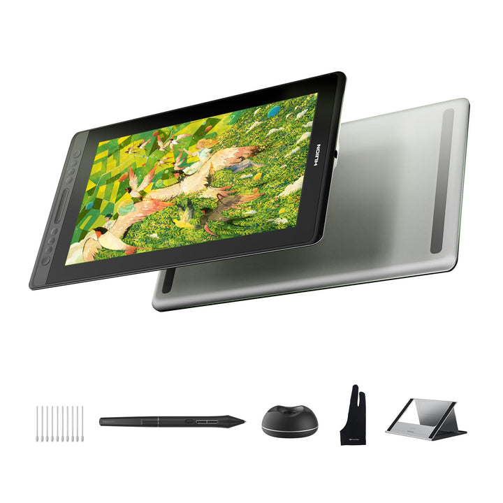 HUION Kamvas Pro 16 V2 Grafiktablett mit Display, 15,6 Zoll Volllaminiertes AG-Glas, 16384 Stiftdruc