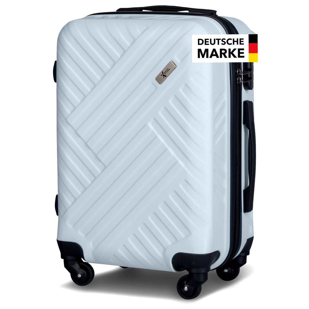 Xonic Design Reisekoffer - ABS Hartschalen Koffer mit 360° Leichtlauf-Rollen - hochwertiger Trolley