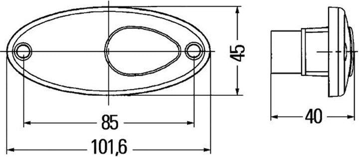 HELLA 2BM 964 295-041 Zusatzblinkleuchte - Halogen - 12V - Einbau/Schraubanschluss - Lichtscheibenfa