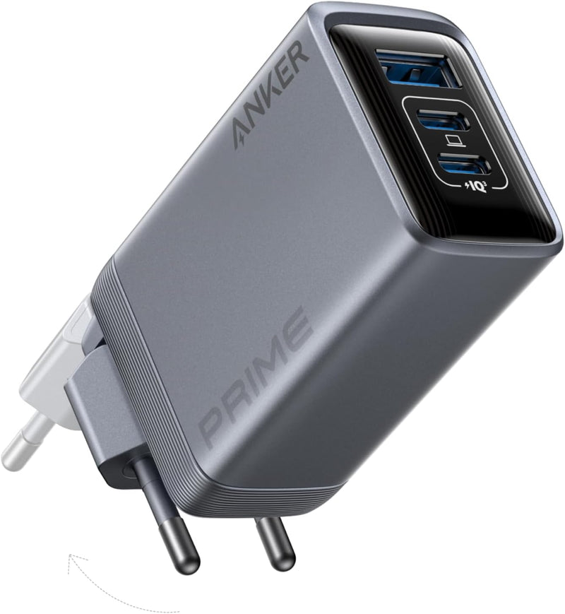 Anker Prime Ladegerät, 100W USB-C Ladegerät, 3 Port GaN faltbares und kompaktes Anker Wandladegerät,