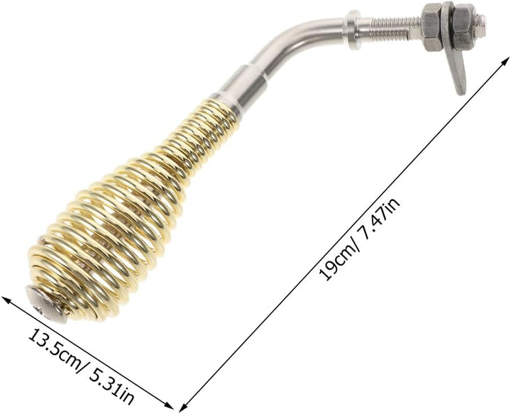 NUOBESTY Kamingriff Ersatz mit Feder Hitzebeständiger Holzgriff 4 Zoll M8 Gewindestange für Holzofen