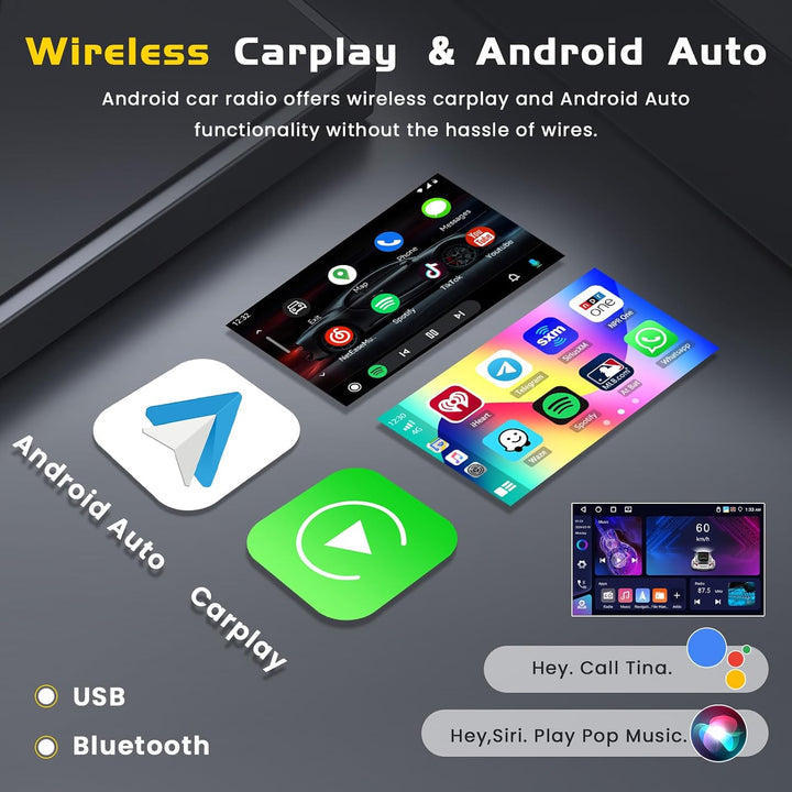 [4G+64G] Inefala Android 15 Autoradio für Audi A3 S3 RS3 8P 2003-2012 mit Wireless Carplay Android,