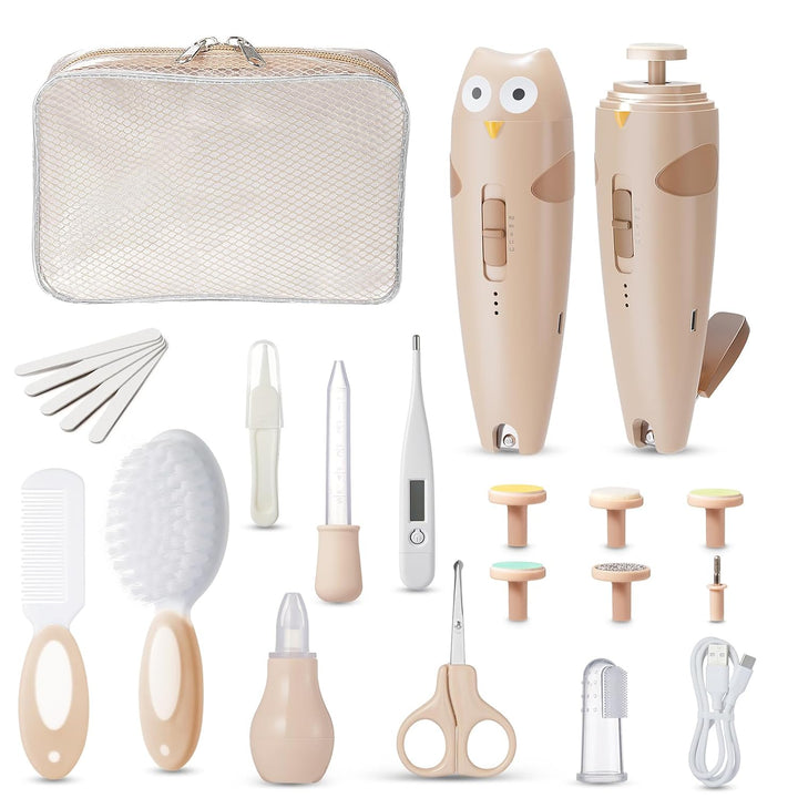 Lictin Baby Nagelfeile Elektrisch, Elektrische Nagelfeile mit 6 Schleifkopf, 26 in 1 Baby Nagelset m