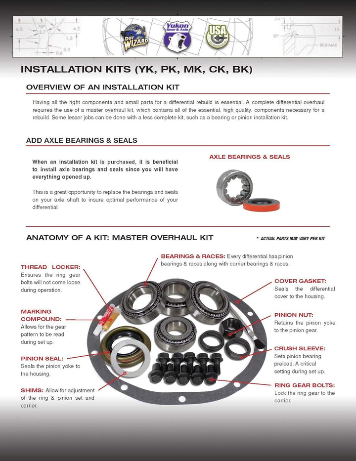 Yukon Gear SK CSF8.8 Crush Sleeve Eliminator Kit 22,4 cm/19,1 cm Differential Quetschhülsen-Eliminat