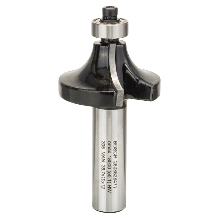 Bosch Professional Zubehör 2608628471 Abrundfräser 12 mm, R1 12 mm, L 19 mm, G 70 mm, R1 12 mm, L 19