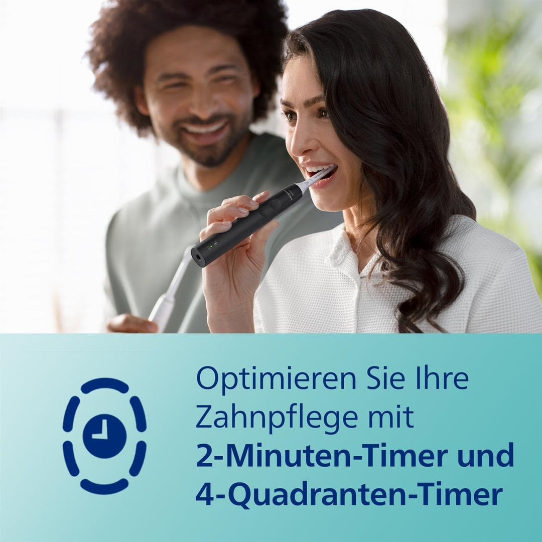 Philips Sonicare 3100 elektrische Zahnbürste, Schallzahnbürste, Andruckkontrolle und Timer, Reiseetu