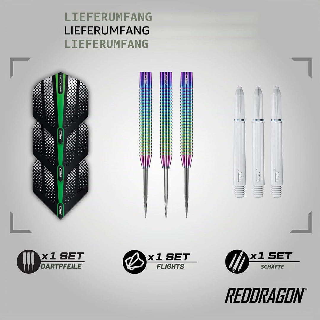 RED DRAGON Razor Edge Series Dartpfeile Tungsten Profi Steel Darts mit Flights und Schäfte 24G 2, 24