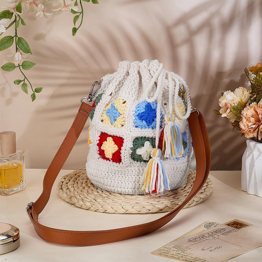 FREEBLOSS DIY Häkel Beuteltaschen Set Für Anfänger Mit Schritt Für Schritt Video Tutorials. DIY Umhä