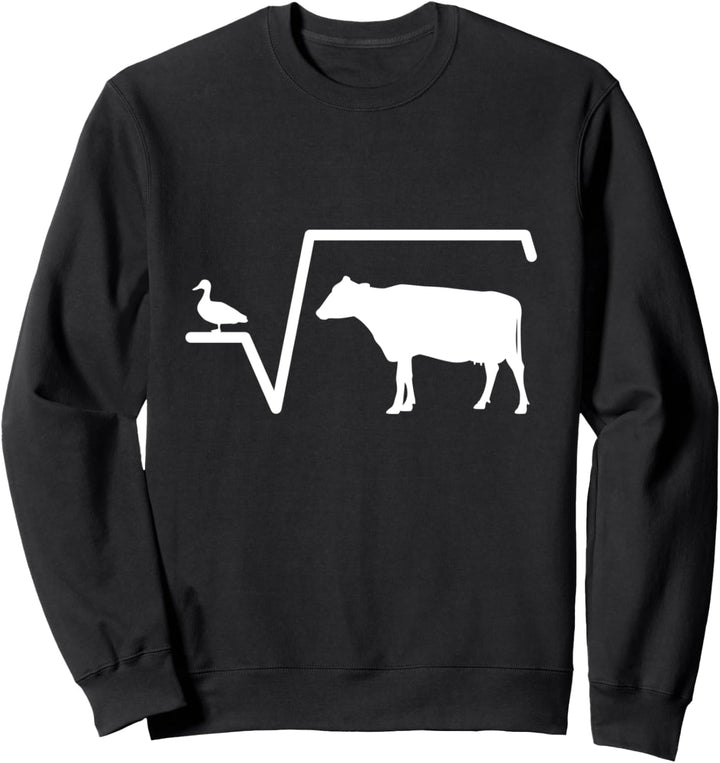 Ente Wurzel aus Kuh Q Lustiges Mathe Tier Wortspiel Kunst Sweatshirt