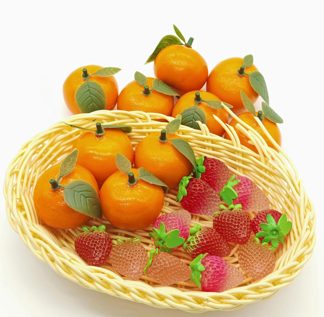 10 Stück realistische künstliche Zitrusfrüchte mit Blättern Simuliertes Orange Künstliche Orangen Si