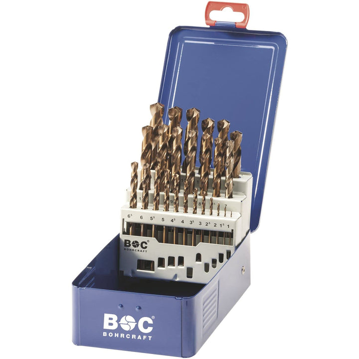 Bohrcraft 11401310025 Kassette DIN338RN HSS Co5 Bohrer ø 1.0-13.0 mm 25-teilig, Durchmesser Durchmes