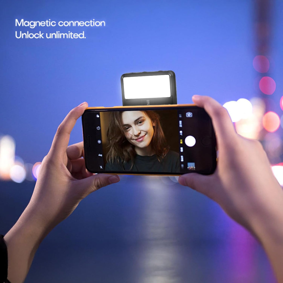 Magnetisches Selfie Licht 160 LEDs, Handy Licht kompatibel mit MagSafe & Android, 2500–9000K dimmbar