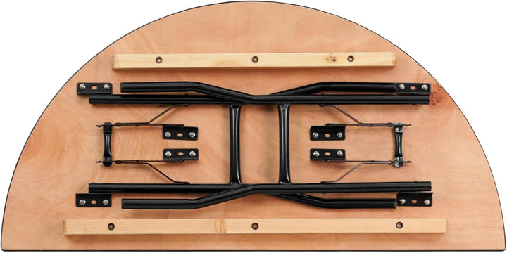 Flash Furniture Furman 1,2 m Halbrunder Allanlass-Holz-Klapptisch Event-Tisch, faltbar, tragbar, hal