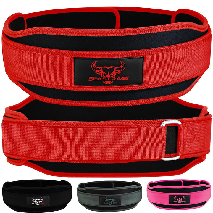 Gewichthebergürtel, Doppelkraft, gepolstert, 5,5 Neopren, für Rücken, Fitnessstudio, Bodybuilding, K