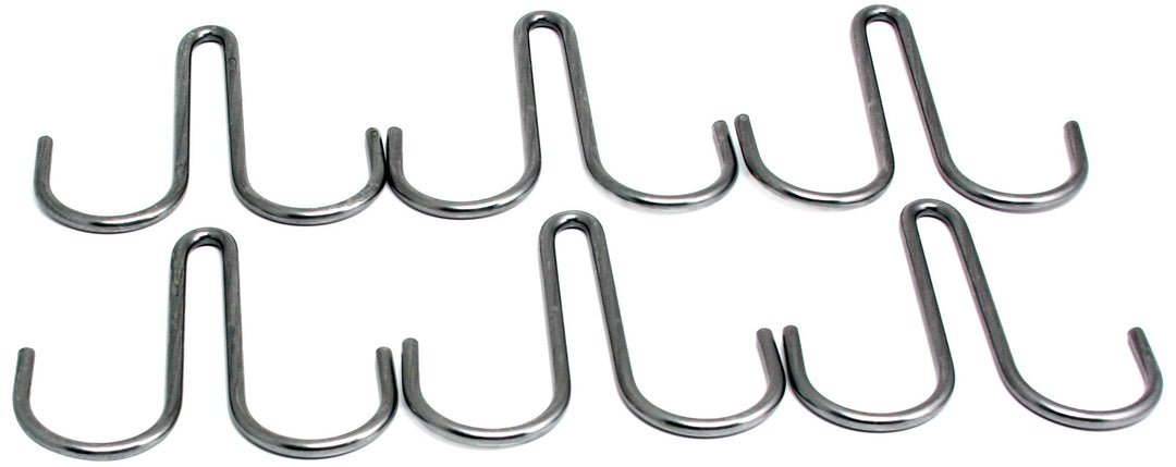 Enclume TH HS PACK 4.5" Twin Hooks 6 Pack Hammered Steel Haken, Gehämmerter Stahl