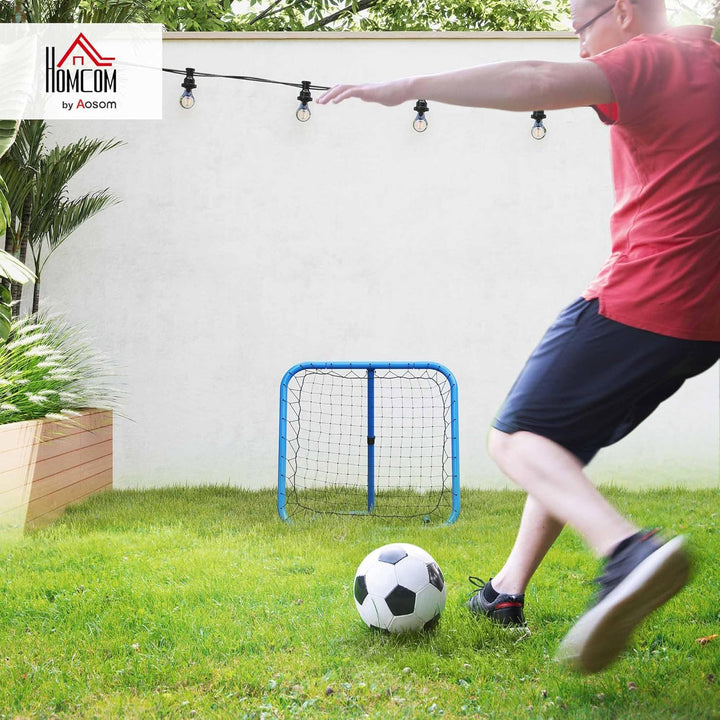 HOMCOM Rebounder für Fussball, klappbar Fussball Rebounder 63 x 63 cm Verstellbar Fussballtor Kicker