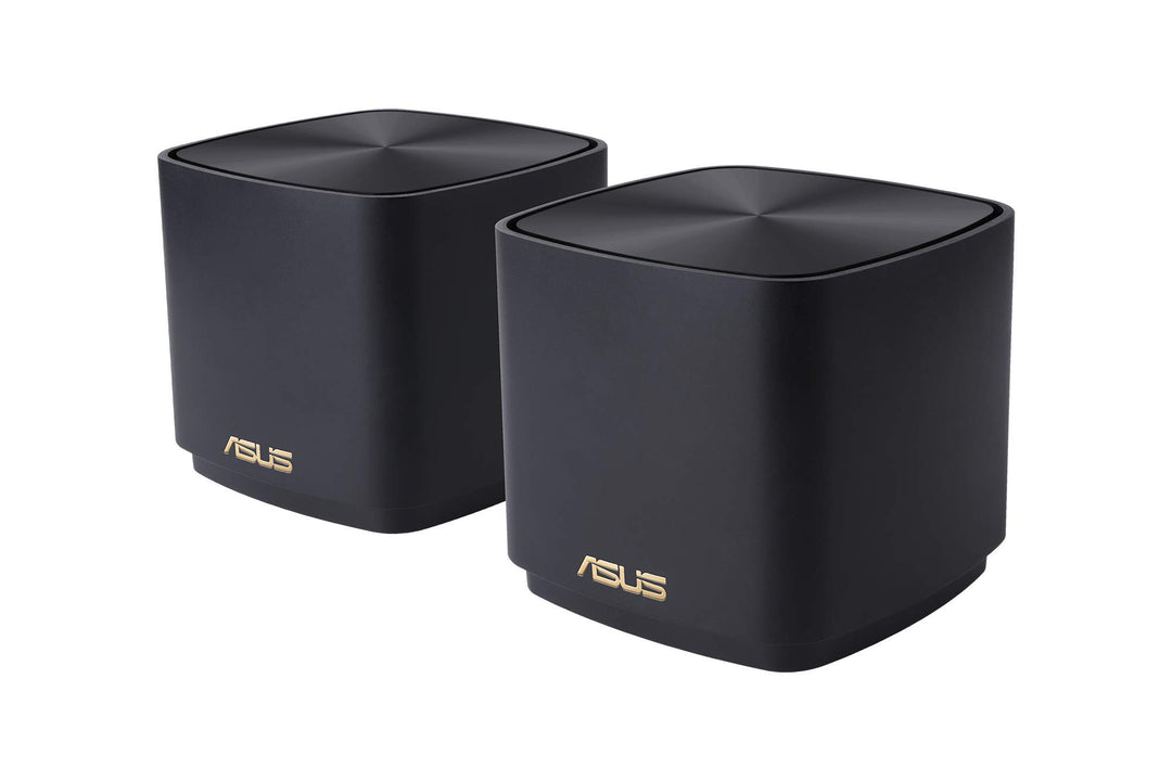 ASUS ZenWiFi AX Mini (XD4) AX1800 2er Set Schwarz kombinierbarer Router (2in1 Mesh Zugangspunkte-Set