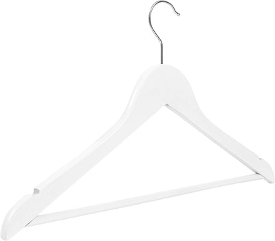 RSR Hangers 25 Stück Kinderbügel Holz Kleiderbügel Weiss| Kinderbügel | Babybügel | Garderobenbügel