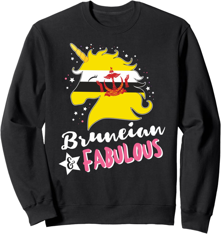 Bruneisches Einhorn Brunei-Flagge Sweatshirt