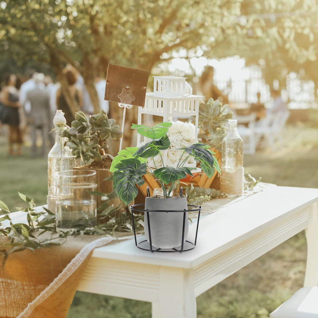 YARNOW 2 Stück Hängende Geländer Pflanzgefässe-Blumentopfhalter Balkon Hängend Metall-Blumenkasten M