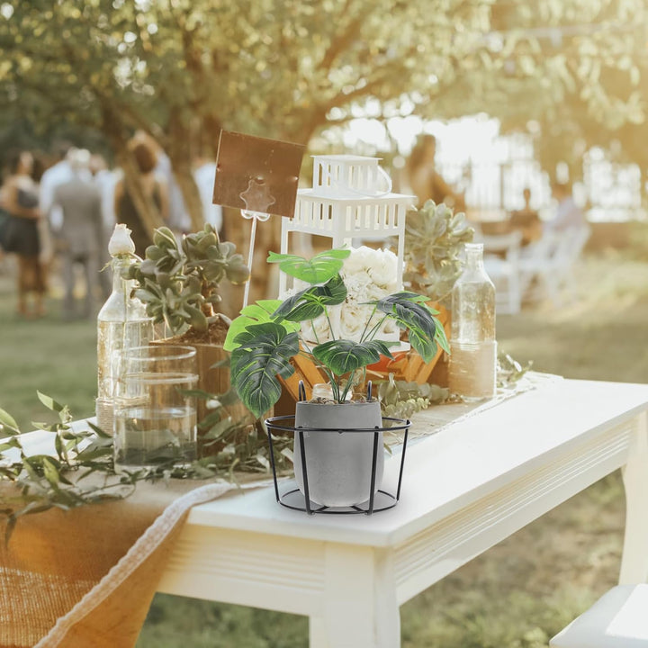 YARNOW 2 Stück Hängende Geländer Pflanzgefässe-Blumentopfhalter Balkon Hängend Metall-Blumenkasten M