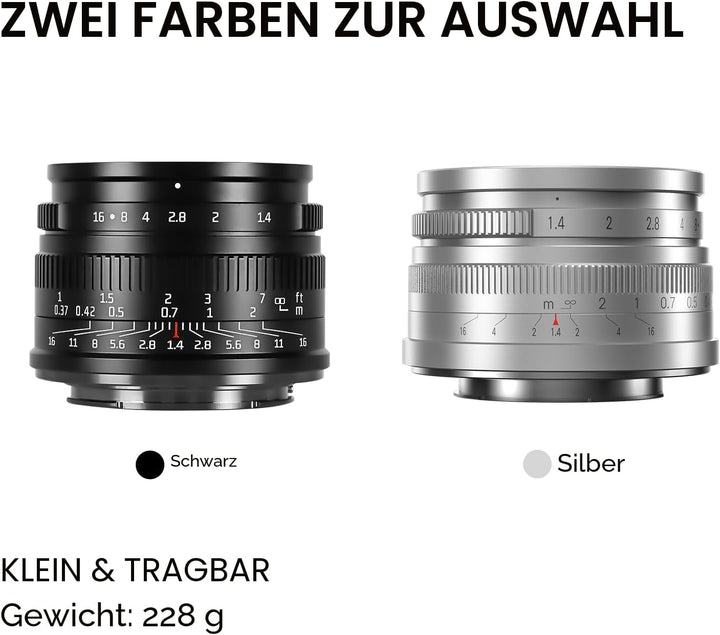 7artisans 35mm F1.4 Mark II APS-C Manueller Fokus Festbrennweite Grosse Blende für Sony E-Mount spie