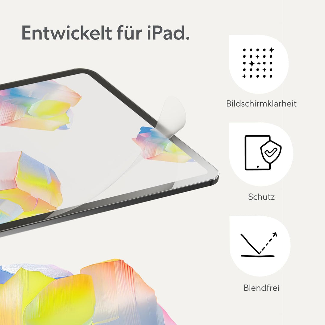 Paperlike 2.1 (2 Stück) für iPad Air 11" (2024) - Transparente Folie zum Schreiben und Zeichnen wie