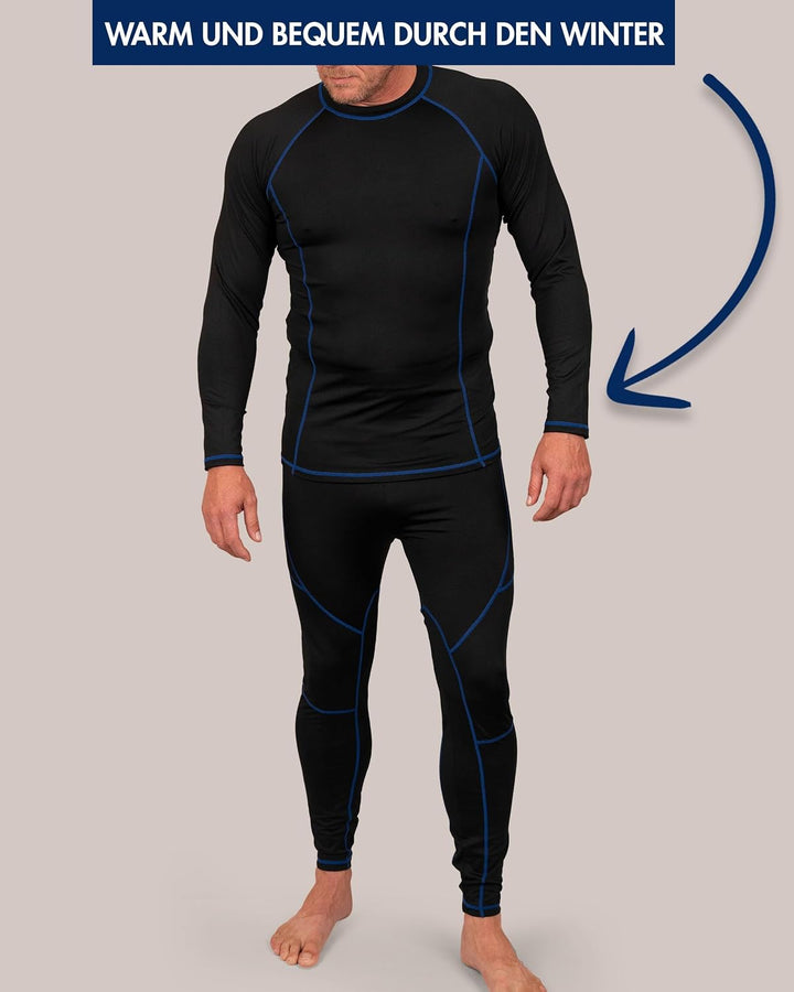 Basic Treasure Thermounterwäsche Set Herren, Skiunterwäsche Winter Thermowäsche Set, Warm, Thermowäs