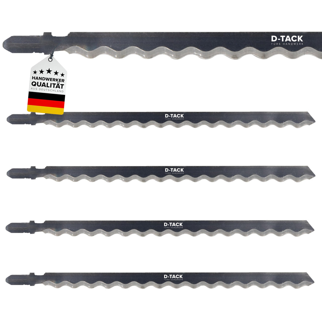 D-TACK Stichsägeblatt Dämmstoffe | 180 x 9,8 mm | 5 Stück | Für Schnitte durch Dämmstoffe wie Minera