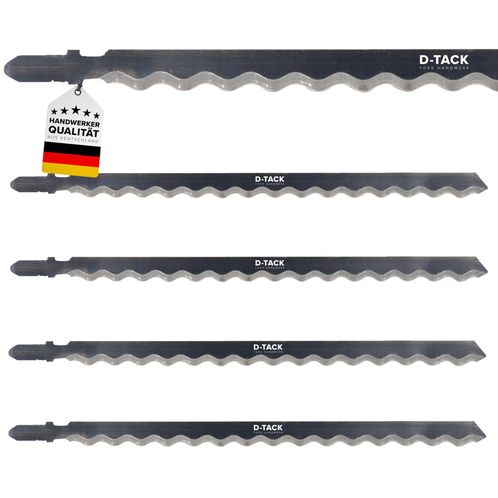 D-TACK Stichsägeblatt Dämmstoffe | 180 x 9,8 mm | 5 Stück | Für Schnitte durch Dämmstoffe wie Minera