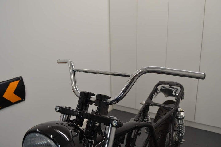 Motorrad Lenker Für Affe Fahrrad Pit Bike Scrambler - 22mm 7/8" Mit 4.5" Aufstieg - Chrom, Chrom