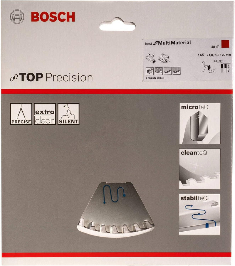 Bosch Accessories Bosch Professional Kreissägeblatt Top Precision Best für Multi Material, 165 x 20