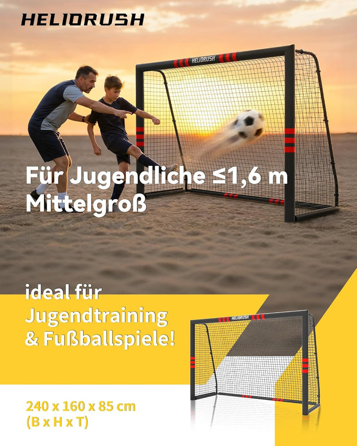 Fussballtor für Garten Kinder - 32mm Stahlrahmen & EPE-Polsterung, Wetterfestes Tor Set mit 33-lagig