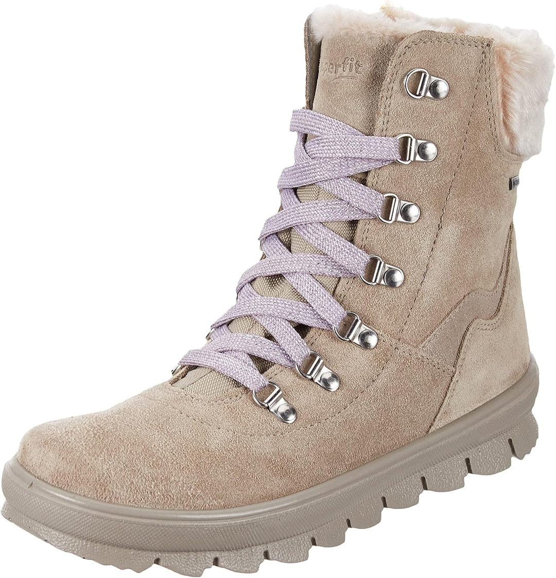 Superfit Mädchen Flavia Warm Gefütterte Gore-tex Schneestiefel 27 EU Beige Lila 4000
