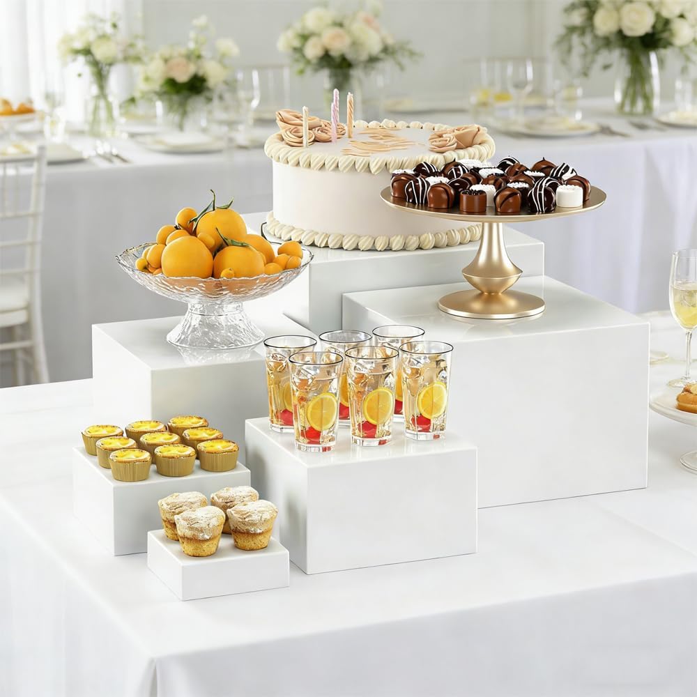 6 Stück Tortenständer Cube, Cupcake Ständer, Buffet Ständer Hohlen Böden, Wiederverwendbar Etagere W