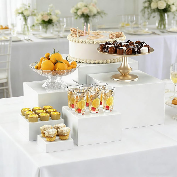 6 Stück Tortenständer Cube, Cupcake Ständer, Buffet Ständer Hohlen Böden, Wiederverwendbar Etagere W