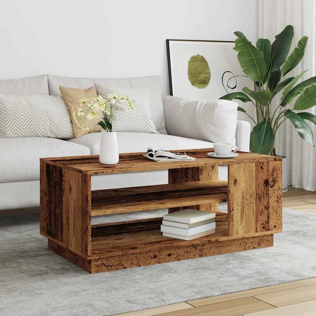 vidaXL Couchtisch, Beistelltisch mit Stauraum, Kaffeetisch Sofatisch für Wohnzimmer, Wohnzimmertisch