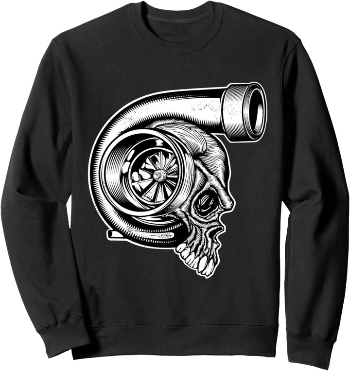 Turbo Tuning Oldschool Vintage Tuner Turbolader Totenkopf Sweatshirt