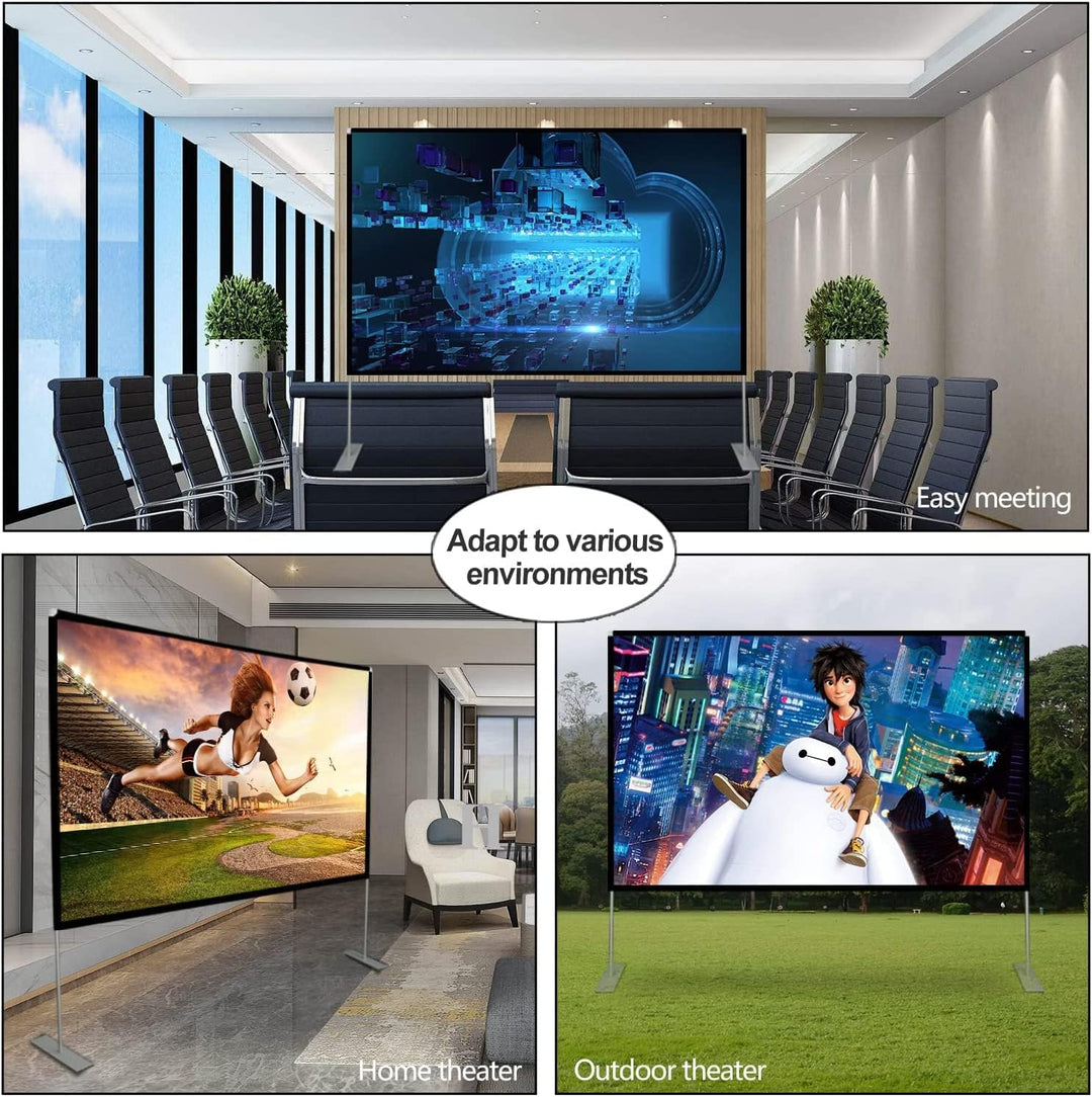 SKERELL leinwand Beamer mit Stand 100 Zoll Beamer leinwand Projektor leinwand Outdoor Indoor Filmlei
