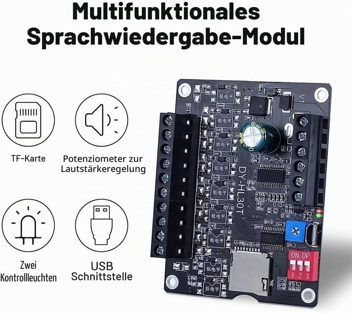 XIAOJUN 30 W MP3-Sprachwiedergabemodul DY-L30T 9 Trigger Musik-Player Karte Leistungsverstärker TF-K